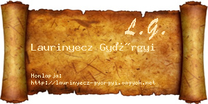 Laurinyecz Györgyi névjegykártya