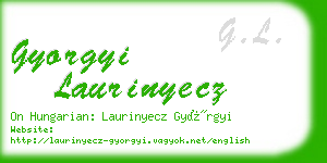 gyorgyi laurinyecz business card